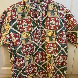 1993 Reyn Spooner Christmas Aloha Shirt Size L Pullover